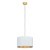 39765 EGLO TAMARESCO Подвесной светильник с одной лампой E27, 40Вт, механический выключатель, белый тканевый абажур, латунная арматура