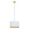 39765 EGLO TAMARESCO Подвесной светильник с одной лампой E27, 40Вт, механический выключатель, белый тканевый абажур, латунная арматура