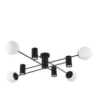 SLE1105-402-08 Светильник потолочный Черный/Белый GU10+E27 4+4*5+60W RAITO