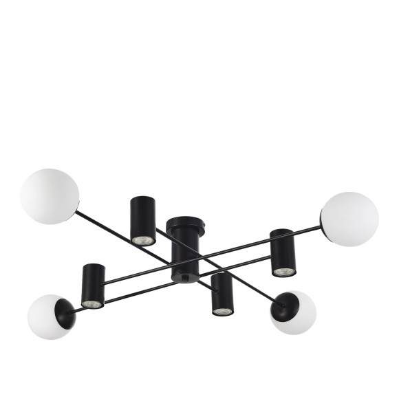 SLE1105-402-08 Светильник потолочный Черный/Белый GU10+E27 4+4*5+60W RAITO