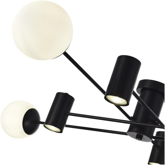 SLE1105-402-08 Светильник потолочный Черный/Белый GU10+E27 4+4*5+60W RAITO