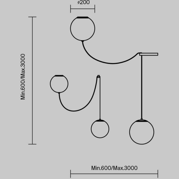 Подвесной светильник Maytoni MOD427PL-L20B3K1