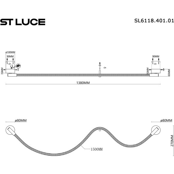 SL6118.401.01 Светильник настенный ST-Luce Черный/Белый LED 1*20W 4000K MARLOW SL6118.401.01 Светильник настенный ST-Luce Черный/Белый LED 1*20W 4000K MARLOW
