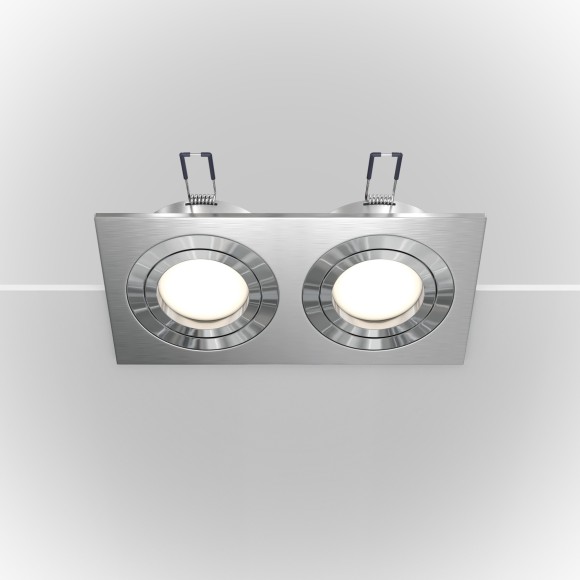 Встраиваемый светильник Maytoni DL024-2-02S Atom под лампы 2xGU10 50W Встраиваемый светильник Maytoni DL024-2-02S Atom под лампы 2xGU10 50W