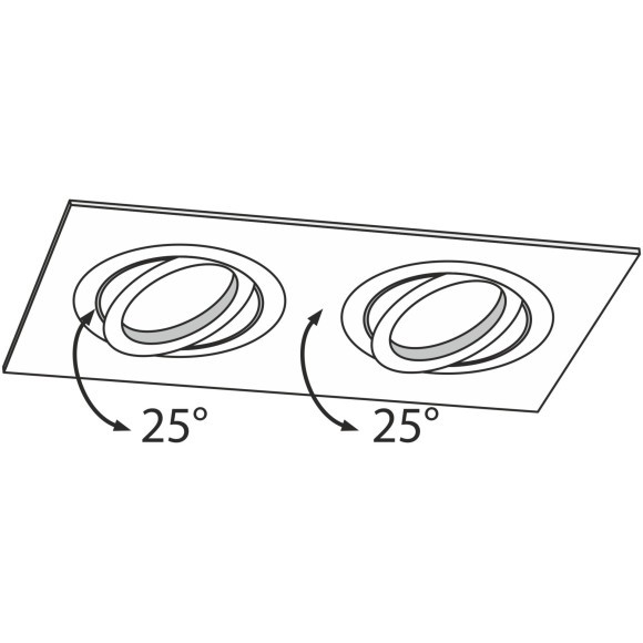 Встраиваемый светильник Maytoni DL024-2-02S Atom под лампы 2xGU10 50W Встраиваемый светильник Maytoni DL024-2-02S Atom под лампы 2xGU10 50W