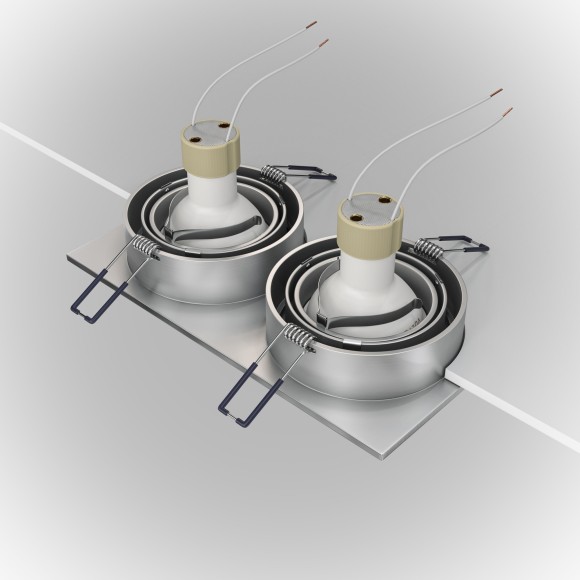 Встраиваемый светильник Maytoni DL024-2-02S Atom под лампы 2xGU10 50W Встраиваемый светильник Maytoni DL024-2-02S Atom под лампы 2xGU10 50W