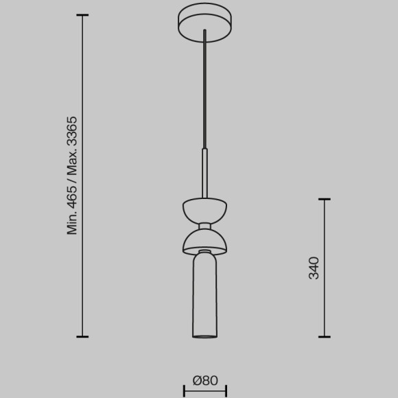 Подвесной светильник Maytoni MOD178PL-01GR