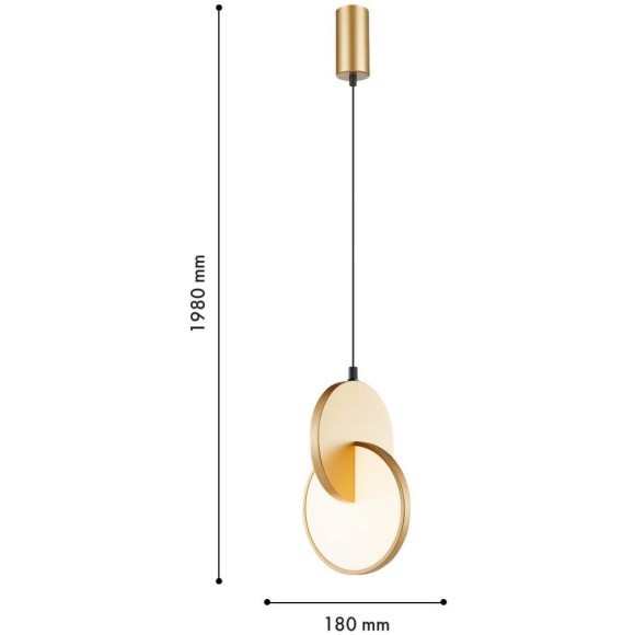 4608-1P, подвес, L180xW170xH405/1980, LEDx7W, 910LM, 3000K, included