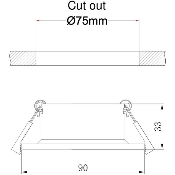 Встраиваемый светильник Maytoni Barret 1x50Вт GU10