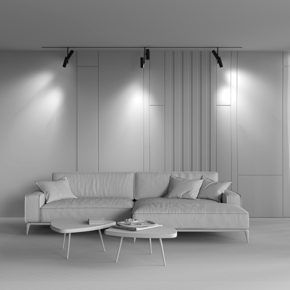 TR005-4-2X12W-DS-B Трековый магнитный SMART (App, Bluetooth Mesh, Алиса) светодиодный светильник Maytoni Exility CRI90+ 2700-6000К 1735Лм 36° 24Вт