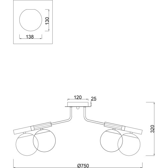 Люстра потолочная Freya FR5011CL-08B Paolina под лампы 8xE14 40W