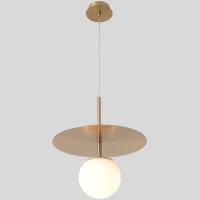 UVA SP1.1 BRASS 3282/201.1 Crystal Lux Подвесной светильник, латунная арматура, белый стеклянный плафон шар, E14, 1 x 40 Вт, макс. высота 1840 мм, IP20, 220 В