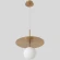 UVA SP1.1 BRASS 3282/201.1 Crystal Lux Подвесной светильник, латунная арматура, белый стеклянный плафон шар, E14, 1 x 40 Вт, макс. высота 1840 мм, IP20, 220 В