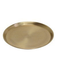 427027 FORLEYET Декоративная тарелка, сталь, цвет латунь, H25, Ø405