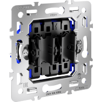 Механизм проходного переключателя двухклавишного 10А, S70