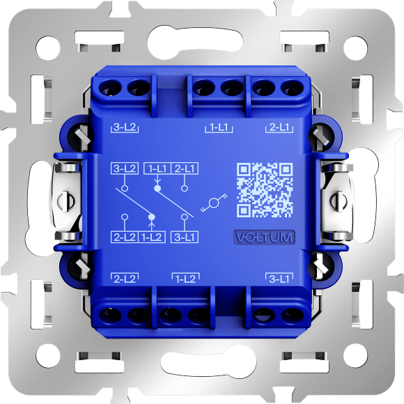 Механизм проходного переключателя двухклавишного 10А, S70