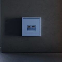 Накладка для розетки TV+RJ45 кат. 6, S70 (деним)