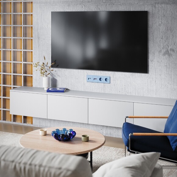 Накладка для розетки TV+RJ45 кат. 6, S70 (деним)