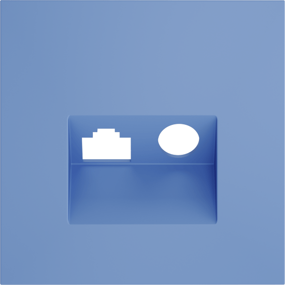 Накладка для розетки TV+RJ45 кат. 6, S70 (деним)