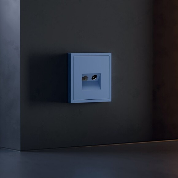 Накладка для розетки TV+RJ45 кат. 6, S70 (деним)