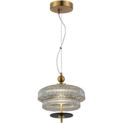 SL6122.303.01 Светильник подвесной ST-Luce Латунь/Латунь, Дымчатый LED 1*8W 3000K ORIENTAL SL6122.303.01 Светильник подвесной ST-Luce Латунь/Латунь, Дымчатый LED 1*8W 3000K ORIENTAL