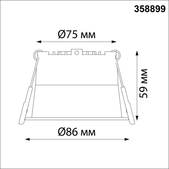Встраиваемый светильник Novotech 358899 TRAN светодиодный LED 9W Встраиваемый светильник Novotech 358899 TRAN светодиодный LED 9W