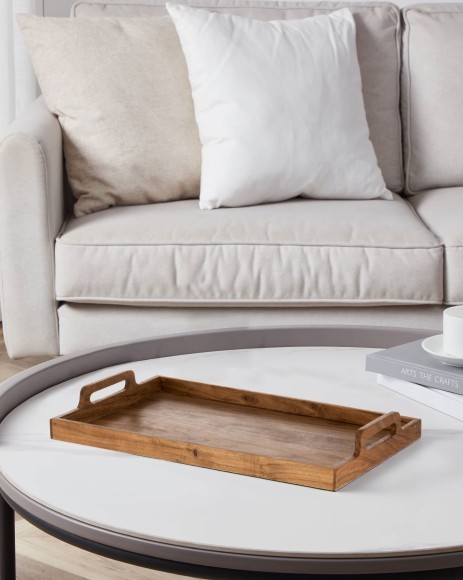 427169 COCHRANE Декоративный поднос деревянный L510 B330 H65 коричневый натуральный 427169 COCHRANE Декоративный поднос деревянный L510 B330 H65 коричневый натуральный