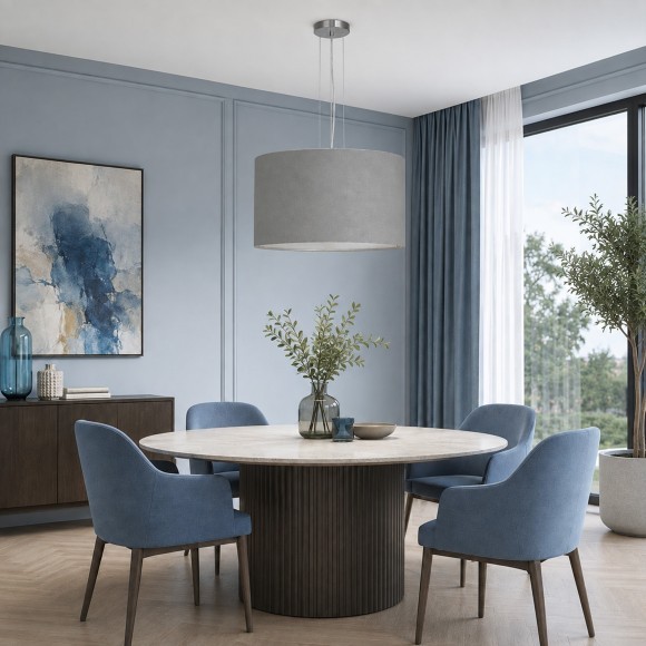 SLE300513-03 ST Luce BRESCIA Светильник подвесной, E27,3х40W, никель/серый, серебристый