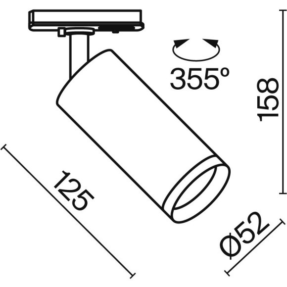 Однофазный двужильный светодиодный дим. по TRIAC трековый светильник Maytoni Unity TR021-1-12W3K-W-D-W Focus LED 3000К 900Лм CRI90+ 50° 12Вт