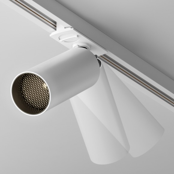 Однофазный двужильный светодиодный дим. по TRIAC трековый светильник Maytoni Unity TR021-1-12W3K-W-D-W Focus LED 3000К 900Лм CRI90+ 50° 12Вт