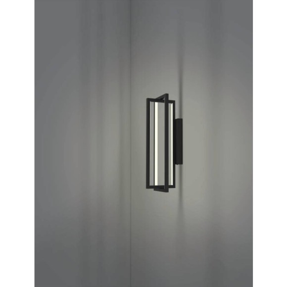 900467 Бра SIBERIA, LED 15,5W, 2200lm, L160, H300, A170, сталь, черный/пластик, белый