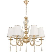 Хрустальная подвесная люстра Lumina Deco Fabione LDP 1200-6 F.GD