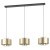390067 DUGLIA Подвесная потолочная люстра с тремя лампами E27, 120Вт, металл, стекло, черный, золотой