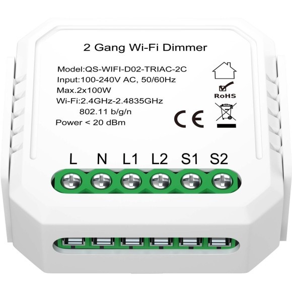 ST9000.500.02CDIM ST Luce Светильник, двухканальное wi-fi реле-диммер around