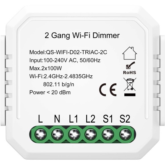 ST9000.500.02CDIM ST Luce Светильник, двухканальное wi-fi реле-диммер around
