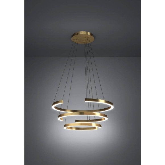390517 Светодиодный подвес с регулировкой цветовой температуры LABONETE, 50W(LED), Ø800, 2200-6500K, 9000lm, алюминий, сталь, золотой, белый