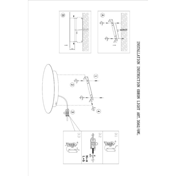 Настенно-потолочный светильник Odeon Light 3562/6WL LUNARIO светодиодный LED 6W