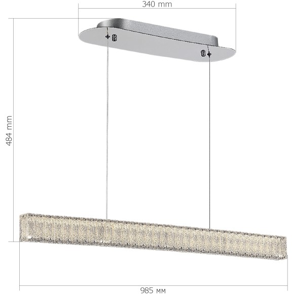 SL6008.133.01 Люстра подвесная ST-Luce Хром/Хром LED 1*30W 3000K LATOZZO
