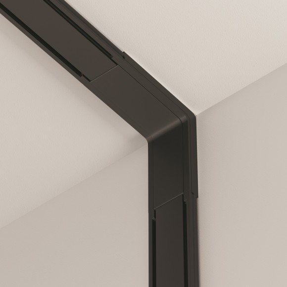 Коннектор с потолка на стену для накладного плоского шинопровода Maytoni Radity TRA084CI-11B