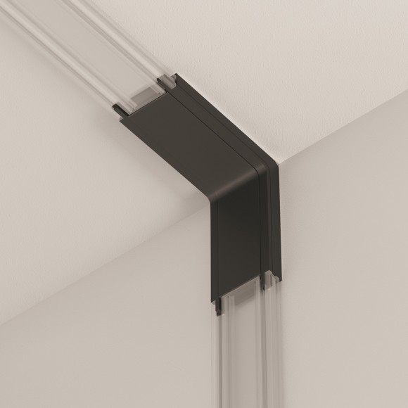 Коннектор с потолка на стену для накладного плоского шинопровода Maytoni Radity TRA084CI-11B