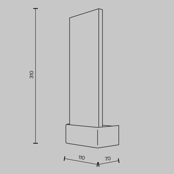 Хромированный светодиодный настенный светильник (бра) без выкл на корпусе LED 2W RA80 50лм 3000К Maytoni Ornate MOD318WL-L3CH3K