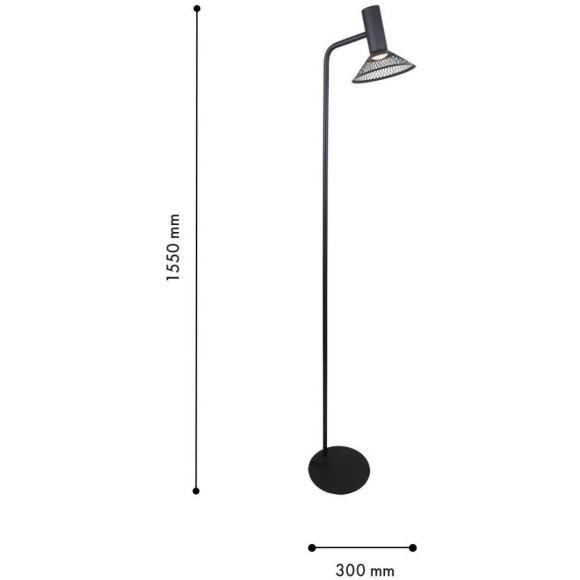 4623-1F, напольный светильник, L300xW230xH1550, 1xLEDx6W, 660LM, 3000K, included