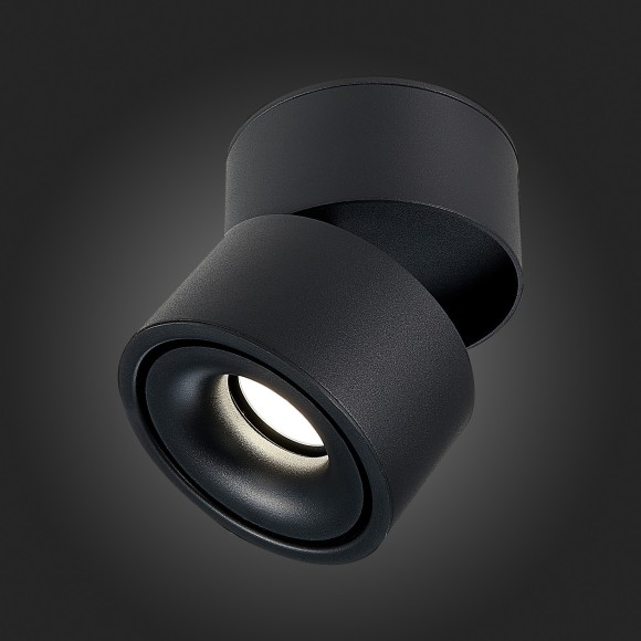 ST652.432.12 Светильник потолочный Черный LED 1*12W 3000K 1 000Lm Ra90 36° IP20 D100xH105 170-240VV Накладные светильники