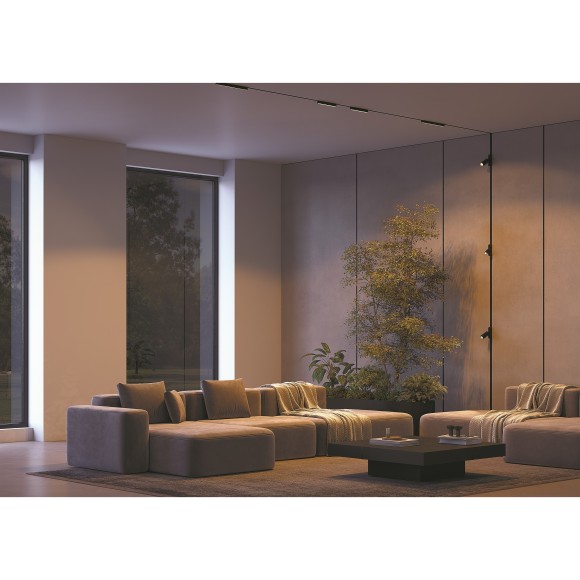 TR082-1-6W3K-M-B Трековый магнитный светодиодный светильник Maytoni Radity 48V CRI90+ 3000К 600Лм 36° 6Вт