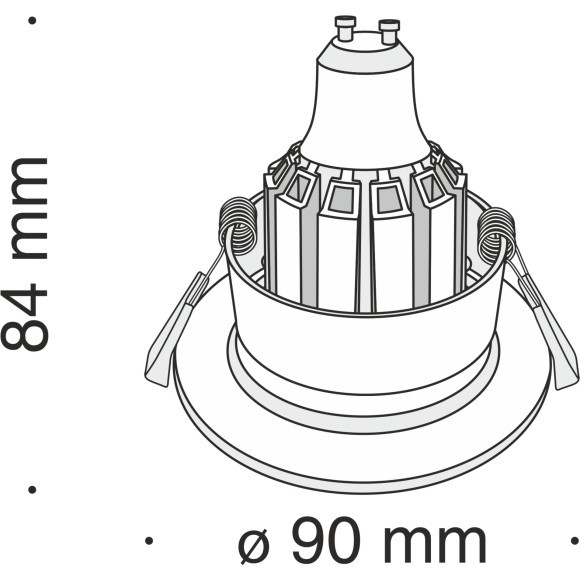 Встраиваемый светильник Maytoni Barret GU10 х 10 Вт