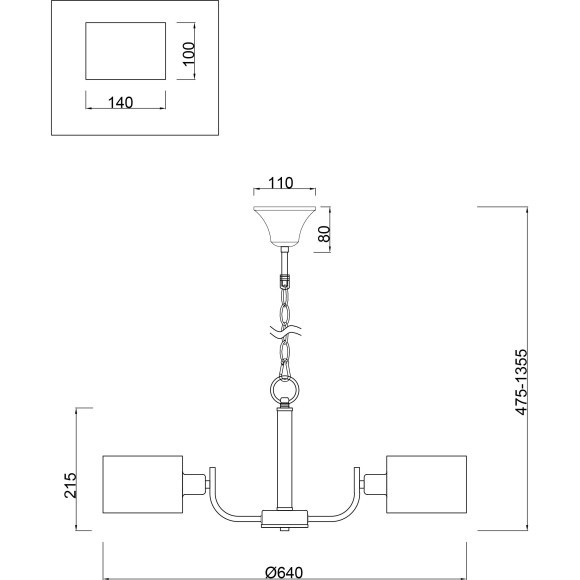 Люстра подвесная Freya FR5012PL-05CH Anita под лампы 5xE14 40W