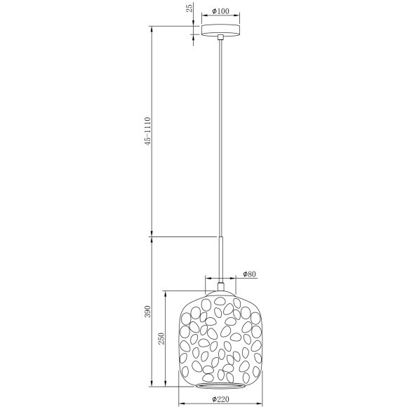 Подвесной светильник с 1 плафоном Maytoni MOD001PL-01CFL DOLCE под лампу 1xE27 40W