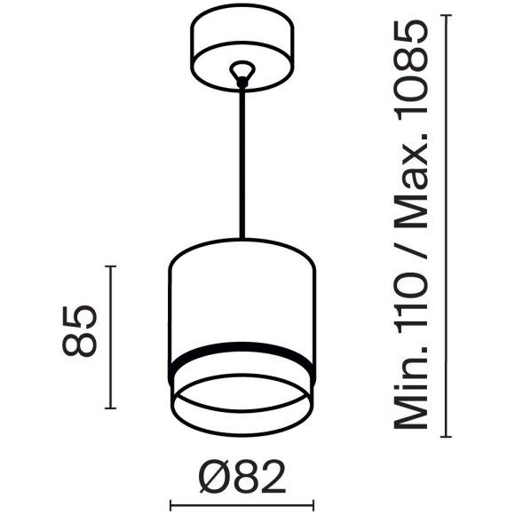 Подвесной светильник Technical P088PL-GX53-MG