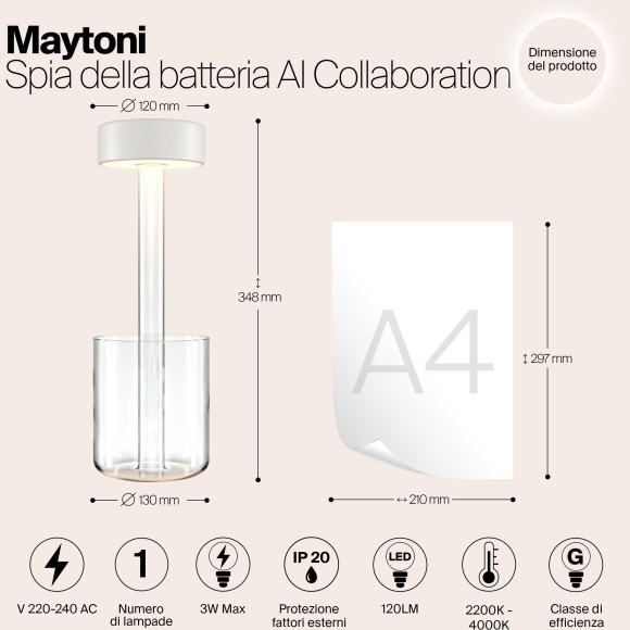 Аккумуляторный светильник Maytoni MOD229TL-L3W3K1 Аккумуляторный светильник Maytoni MOD229TL-L3W3K1