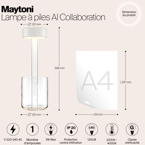 Аккумуляторный светильник Maytoni MOD229TL-L3W3K1 Аккумуляторный светильник Maytoni MOD229TL-L3W3K1